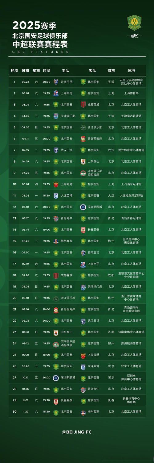 2022中超赛程时间？2022年中超联赛赛程表？