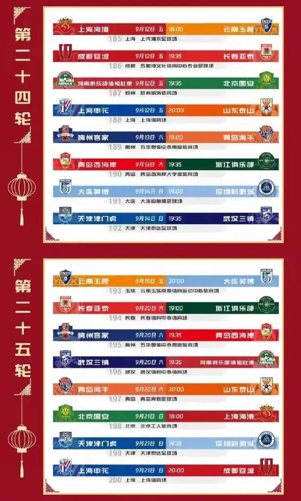 新赛季中超赛程公布，新赛季中超联赛赛程