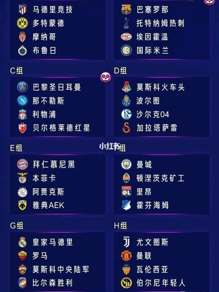 2018-2019欧冠赛程表？20182019年欧冠？