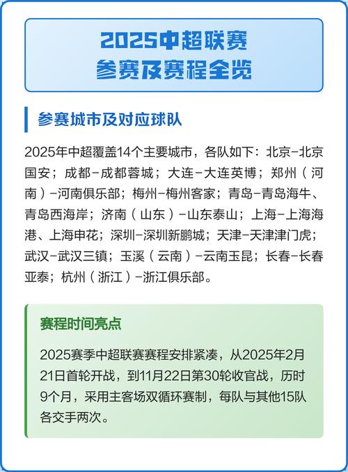 中超足球赛程2025赛程表，中超比赛日程表？