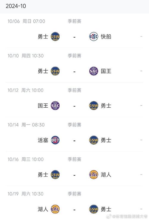 nba勇士比赛时间央视转播？nba勇士比赛赛程？